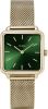 Cluse Horloges La Tetragone Mesh Gold Plated Forest Green Goudkleurig online kopen