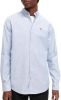 Scotch & Soda gestreept regular fit overhemd met biologisch katoen lichtblauw online kopen